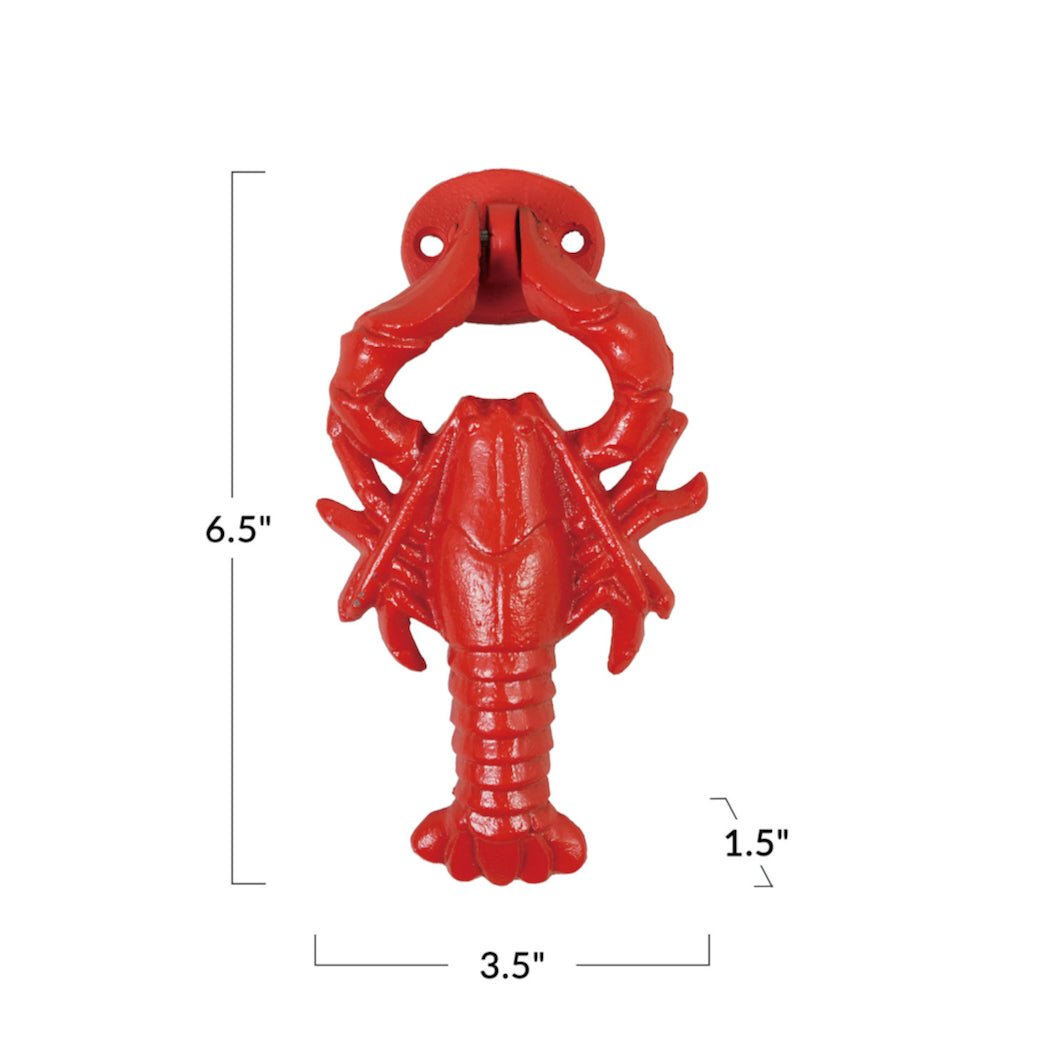 Cast Iron Lobster Shaped Door Knocker Red - Marmalade Mercantile