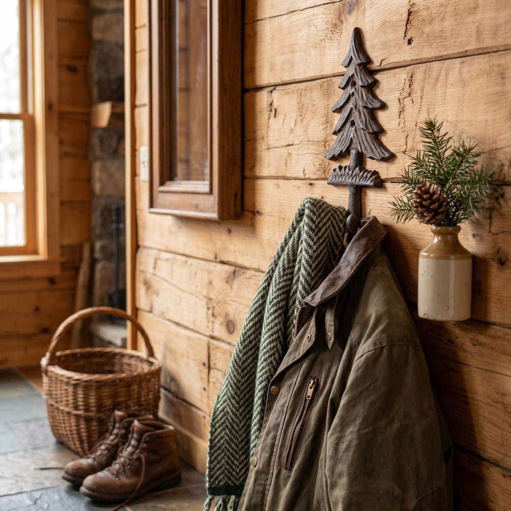 Cast Iron Pine Tree Double Wall Hook - Marmalade Mercantile