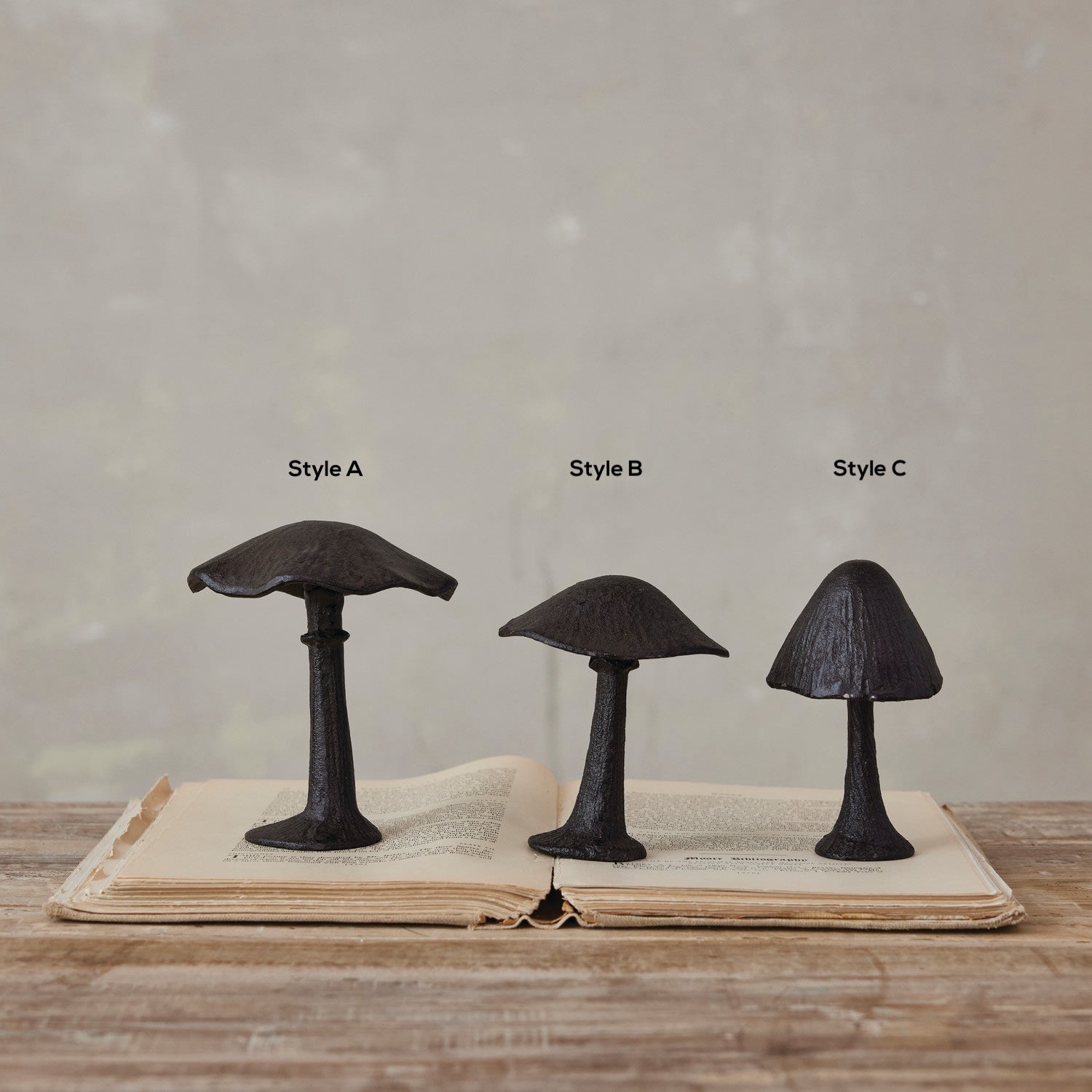 Cast Iron Woodland Mushroom Figure CHOICE of Size/Style - Marmalade Mercantile