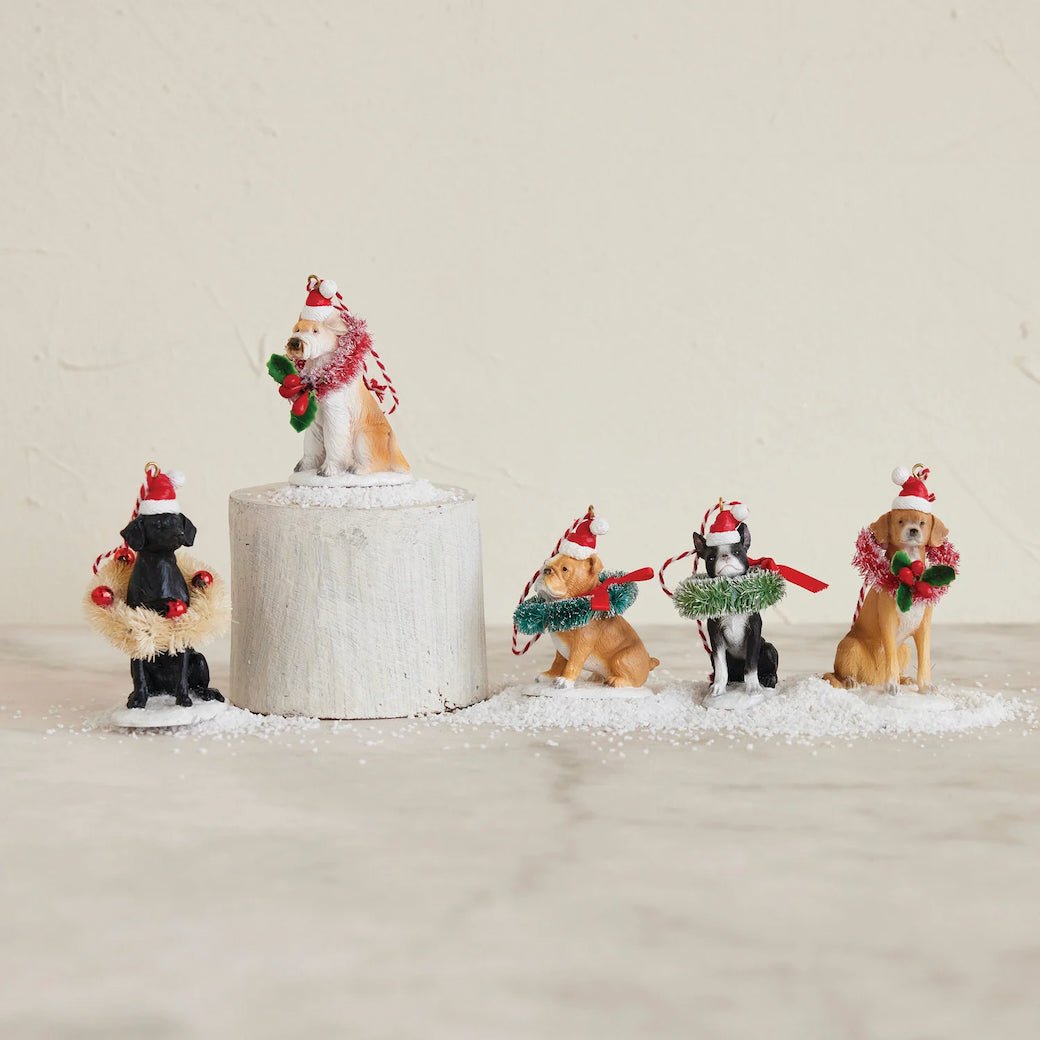 Cast Resin Dog Christmas Ornament CHOICE of Breed - Marmalade Mercantile