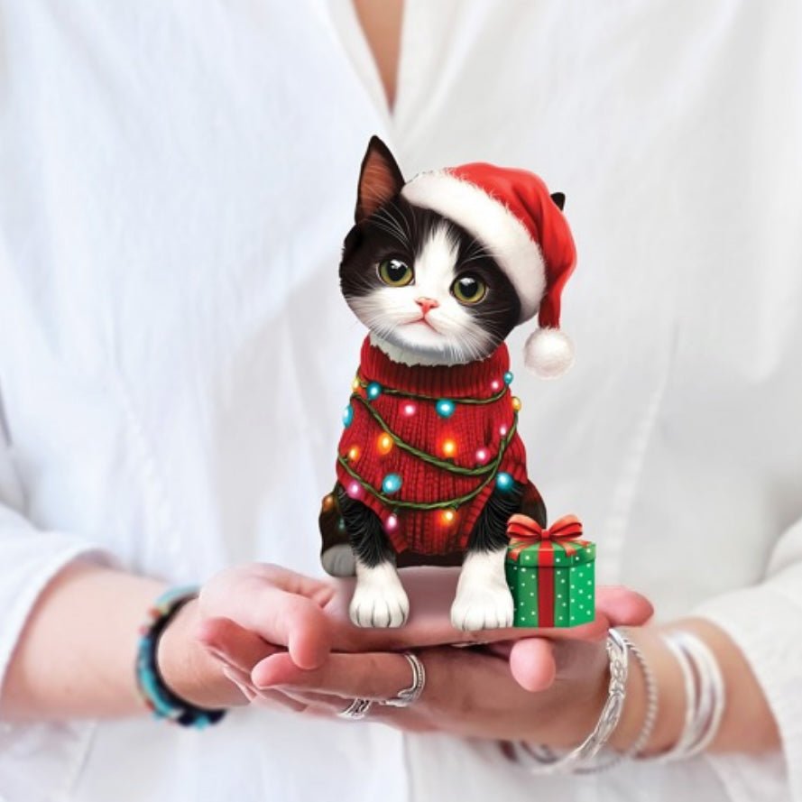 Christmas Kitten Mini Christmas Pop Up Greeting Card - Marmalade Mercantile