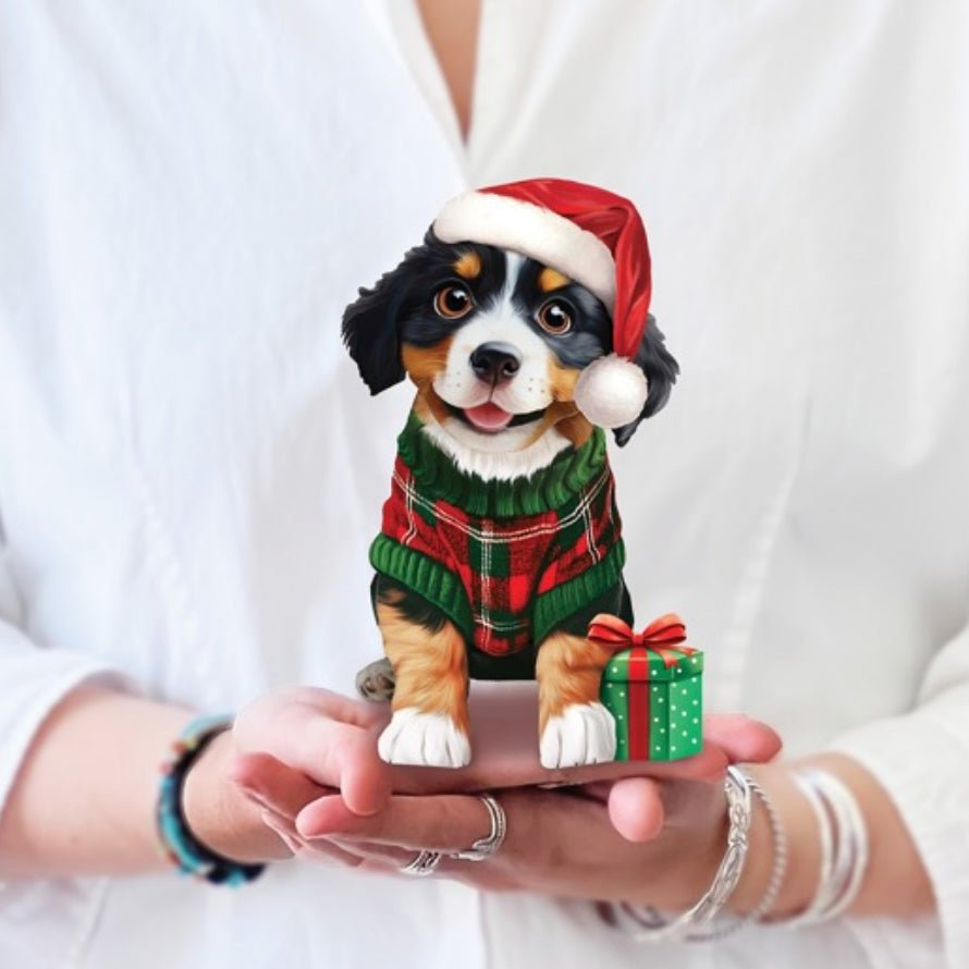 Christmas Puppy Mini Christmas Pop Up Greeting Card - Marmalade Mercantile