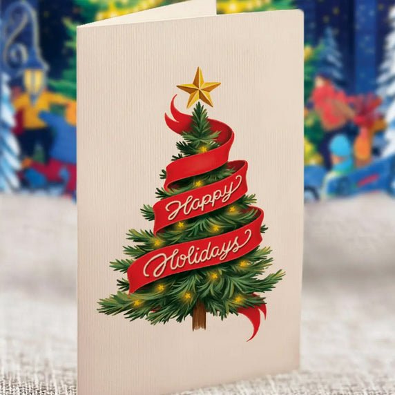 Christmas Skating Full Size Holiday Pop - Up Greeting Card - Marmalade Mercantile