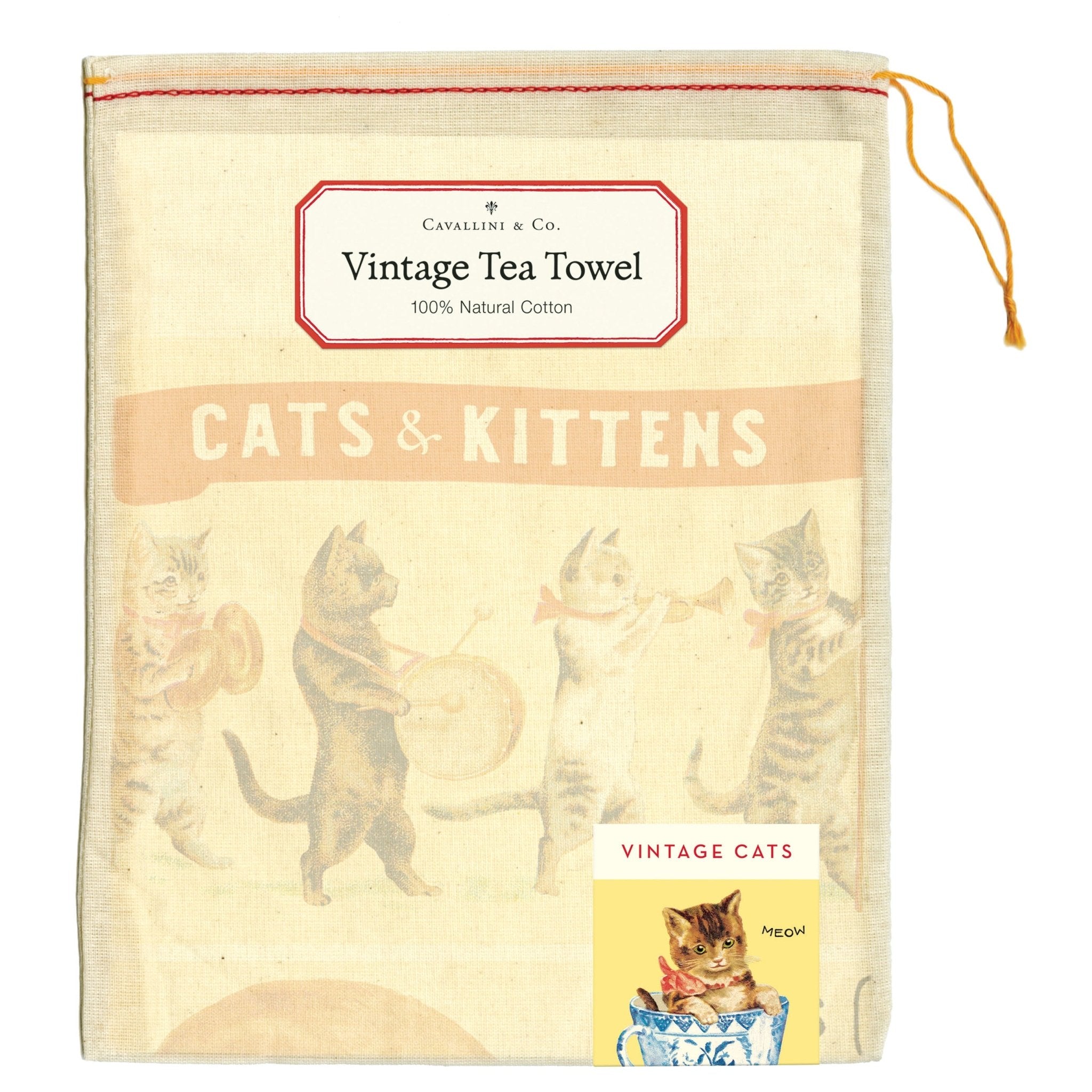 Colorful Cats & Kittens Cotton Kitchen Towel - Marmalade Mercantile