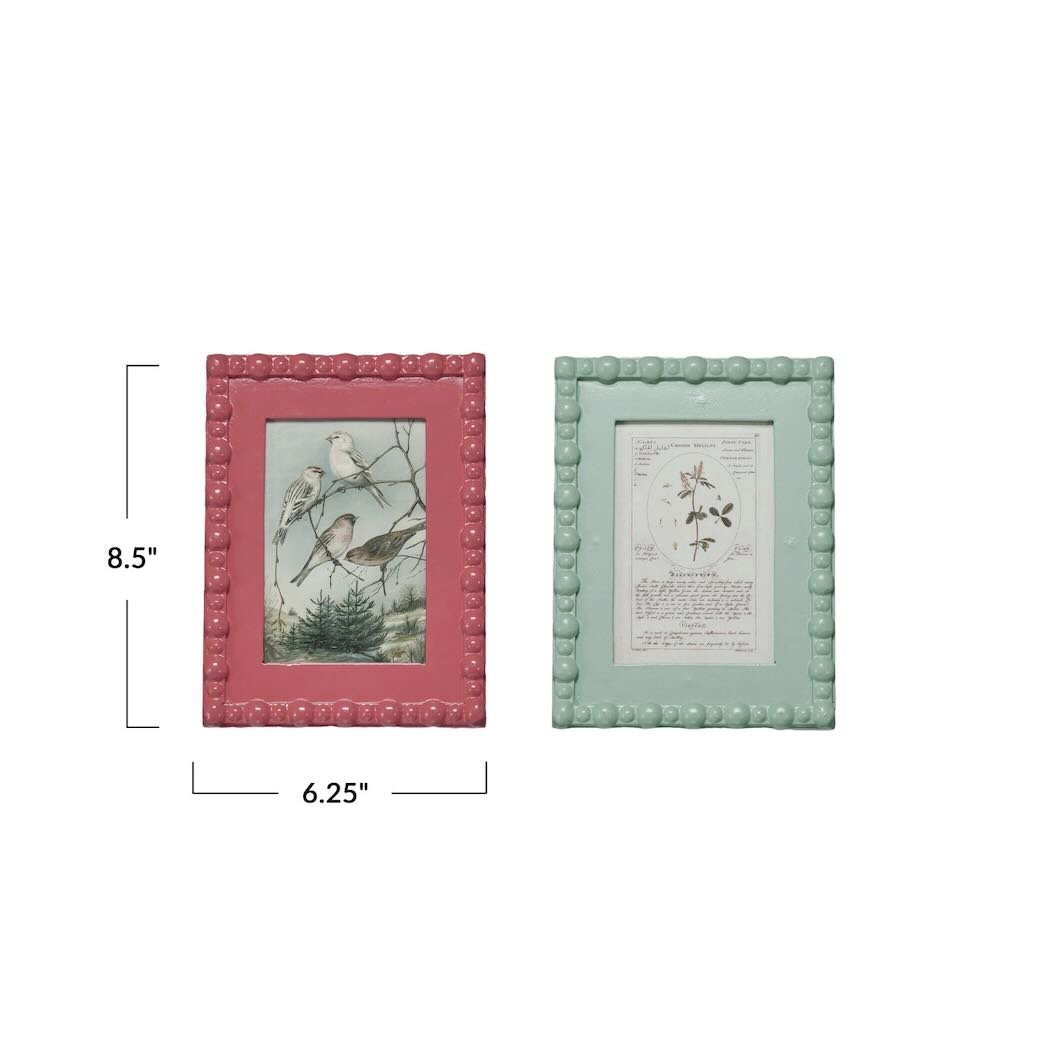 Cottage Style Picture Frame w Vintage Reproduction Image CHOICE of Color/Style - Marmalade Mercantile