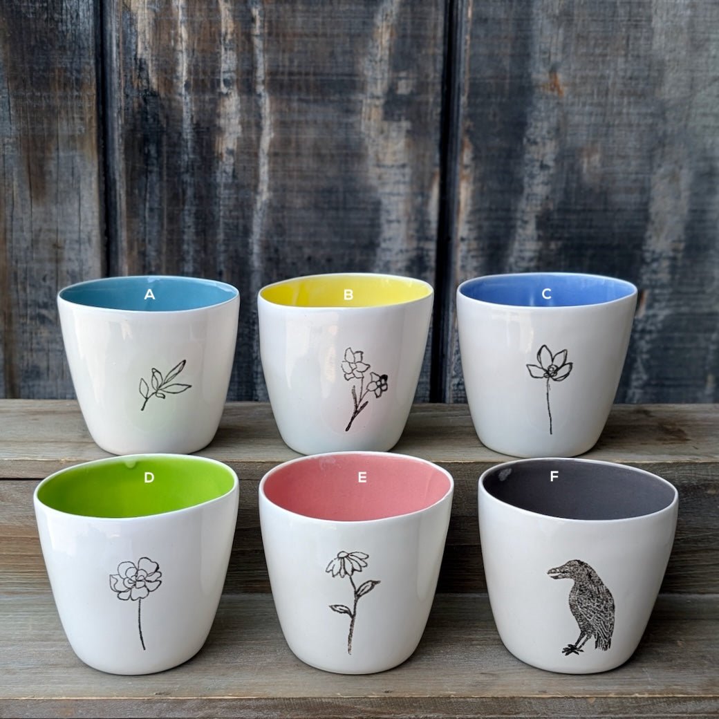 Davis Studio Fine Porcelain Juice Cups CHOICE of Style/Color - Marmalade Mercantile