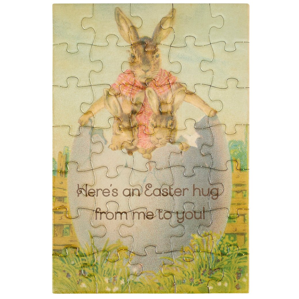 Easter Bunny Hug Jigsaw Puzzle Greeting Card - Marmalade Mercantile