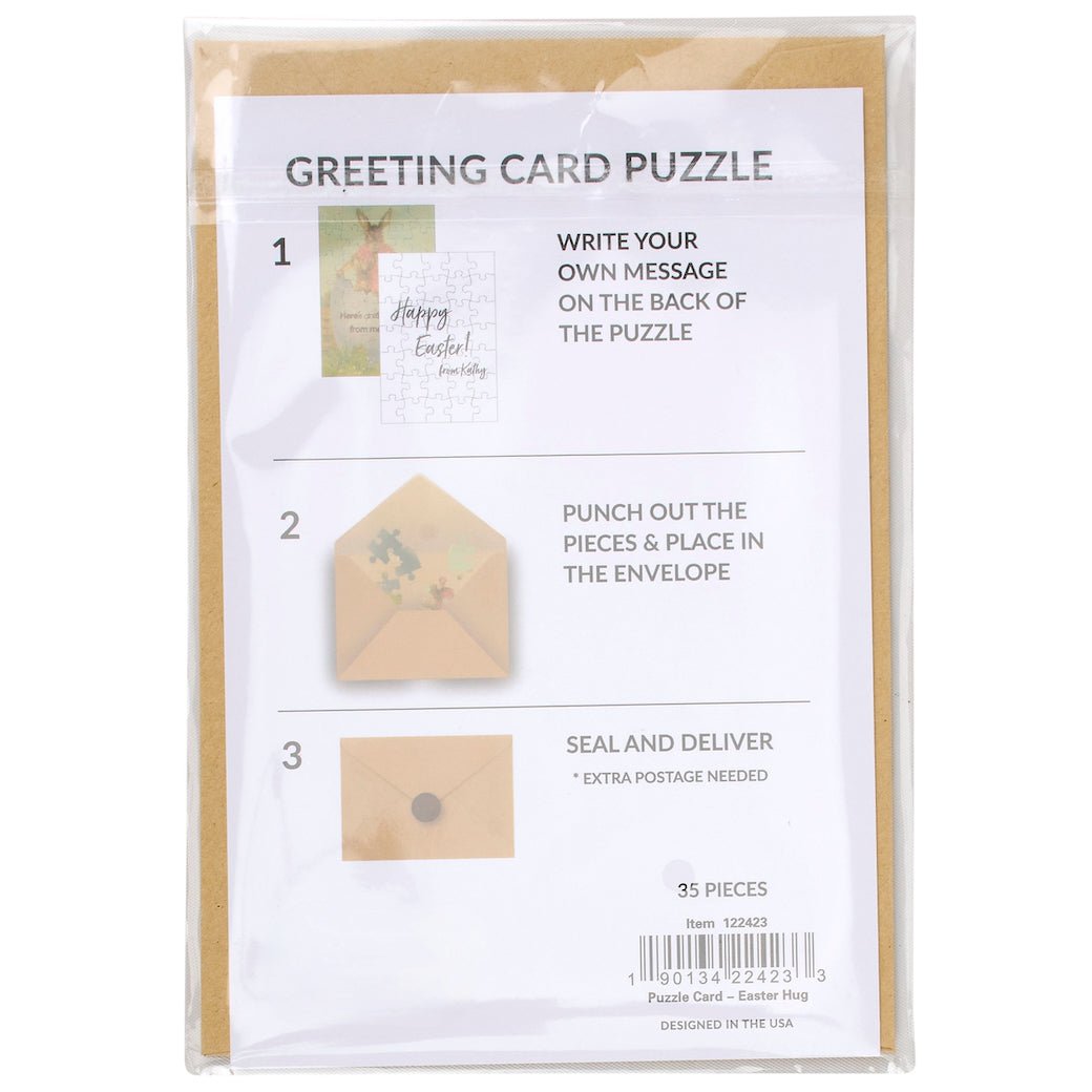 Easter Bunny Hug Jigsaw Puzzle Greeting Card - Marmalade Mercantile