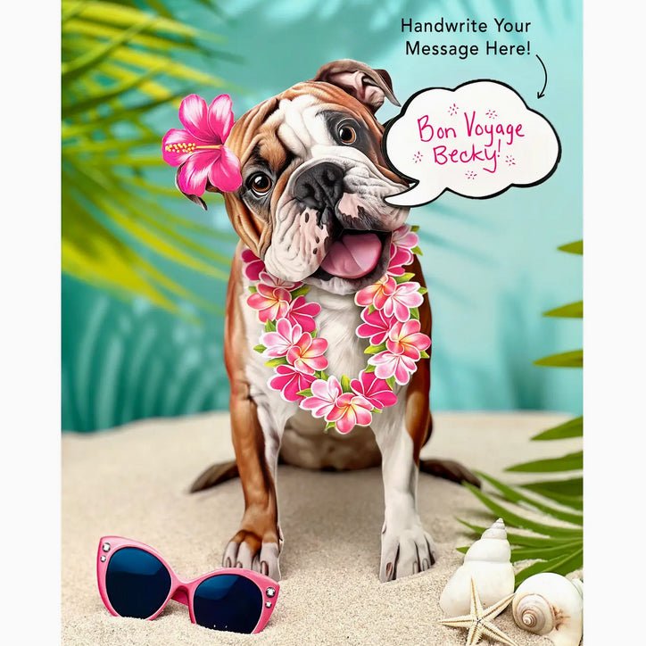 English Bull Dog Pop Up Greeting Card with Dress Up Accessories - Marmalade Mercantile