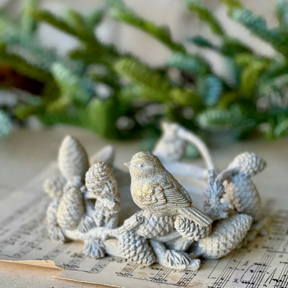 Feathered Woods Cast Resin Woodland Centerpiece - Marmalade Mercantile