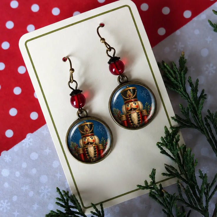 Festive Holiday Nutcracker Earrings for Pierced Ears - Marmalade Mercantile