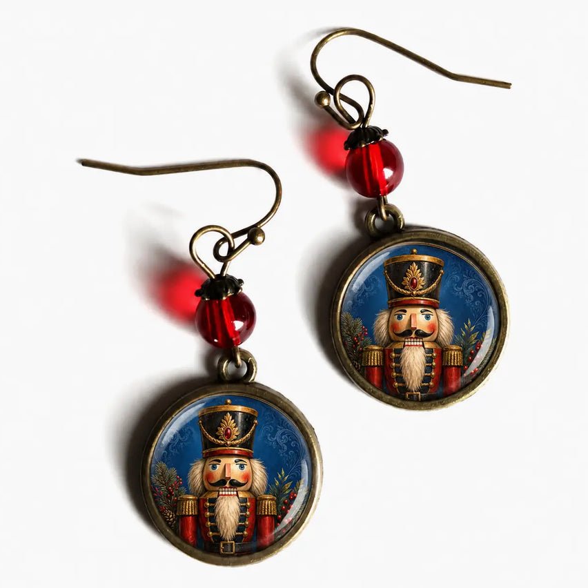 Festive Holiday Nutcracker Earrings for Pierced Ears - Marmalade Mercantile