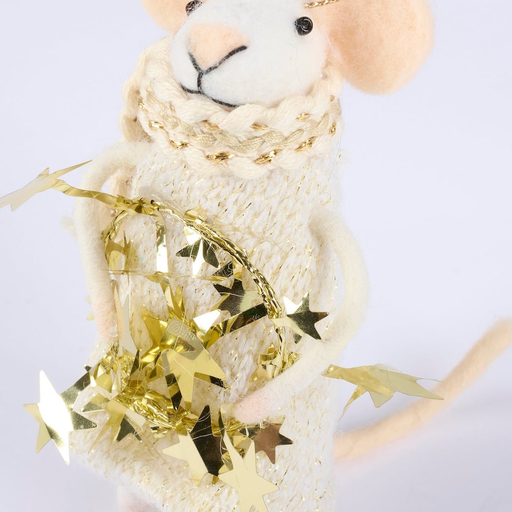 Festive Star Mouse Critter Christmas Ornament - Marmalade Mercantile