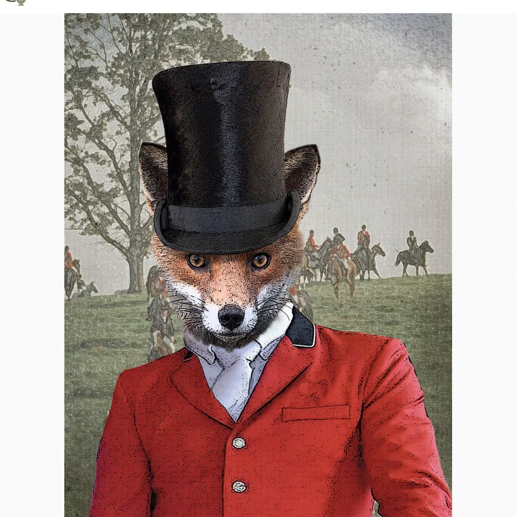 Fox Hunt Flour Sack Kitchen Towel - Marmalade Mercantile