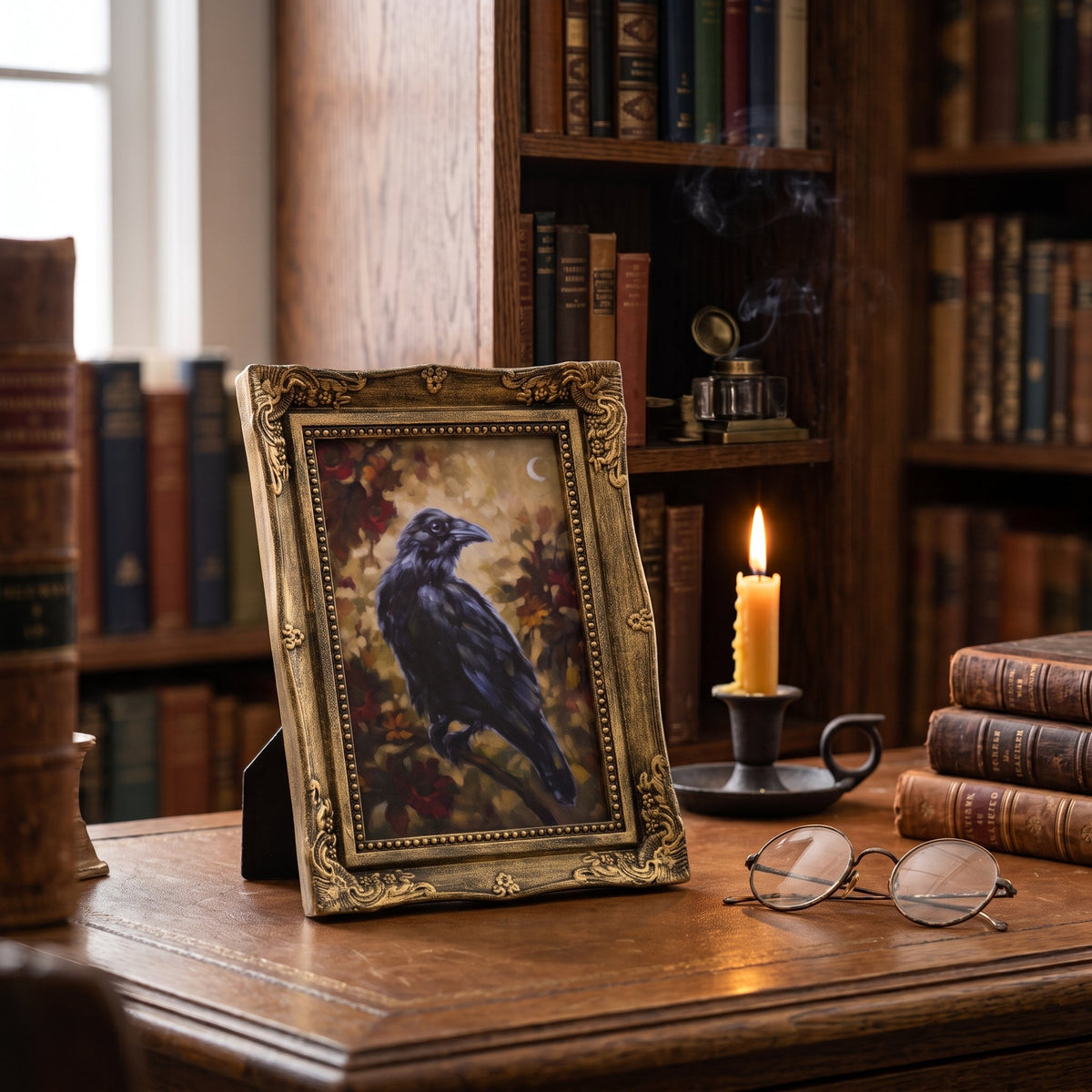 Framed Night Raven Print - Marmalade Mercantile