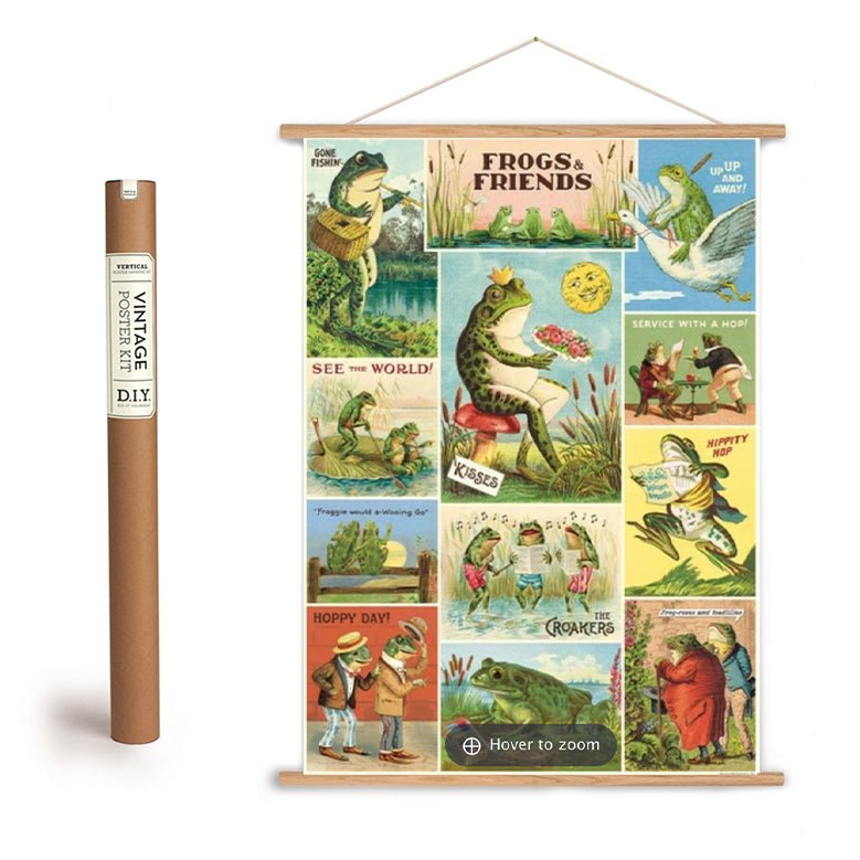 Frogs & Friends Art Poster + Hanging Kit - Marmalade Mercantile