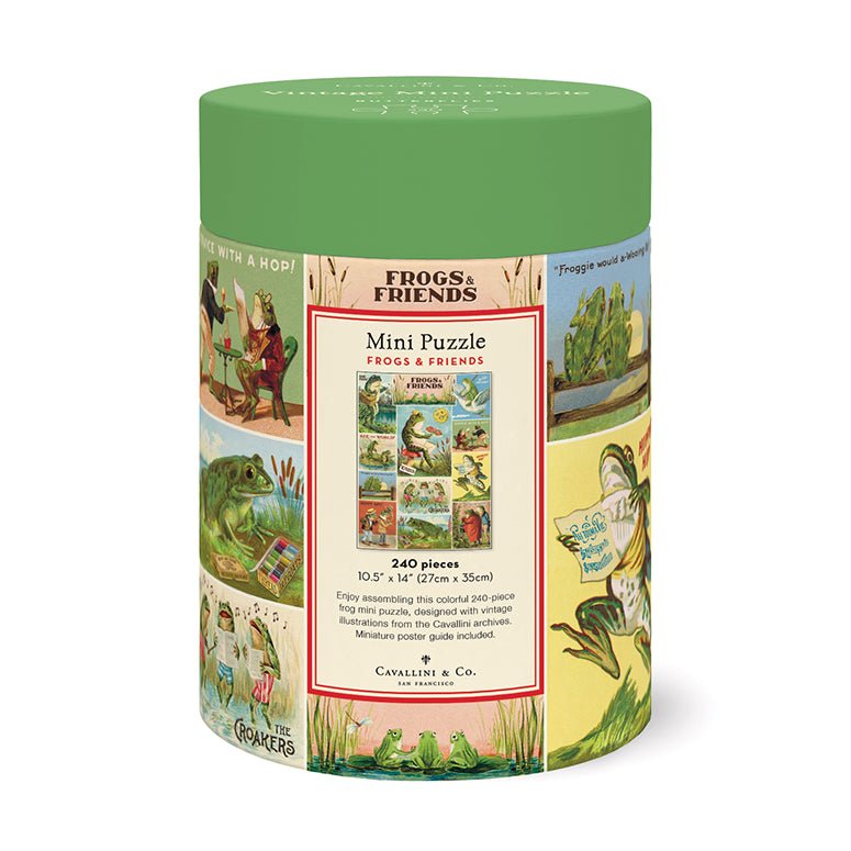 Frogs & Friends Mini Jigsaw Puzzle, 240 Pieces - Marmalade Mercantile