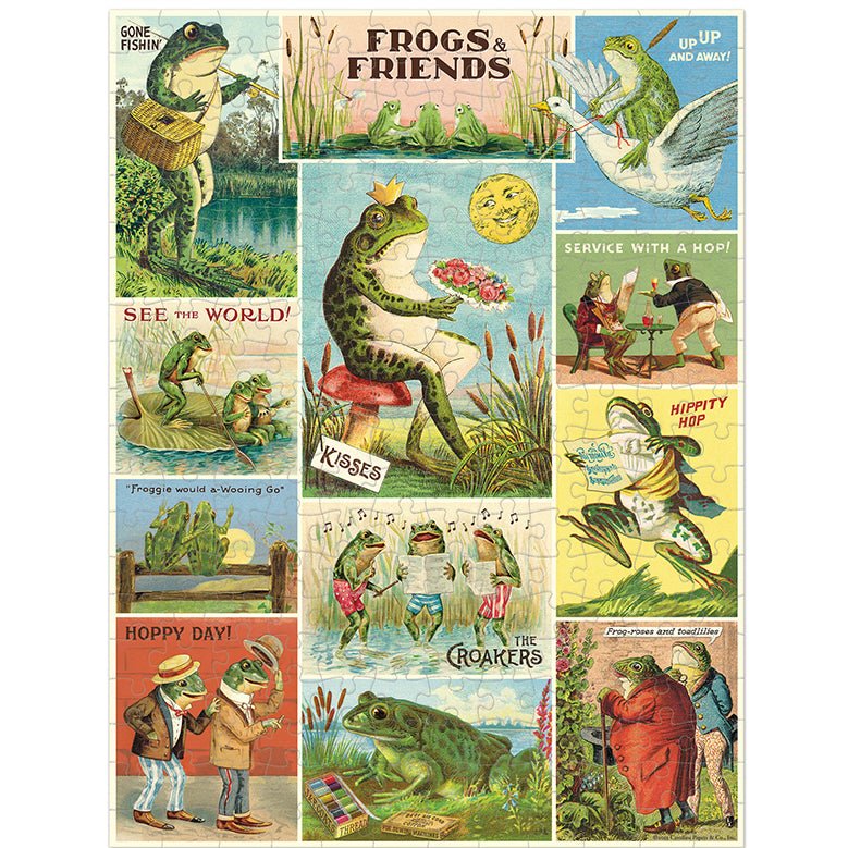 Frogs & Friends Mini Jigsaw Puzzle, 240 Pieces - Marmalade Mercantile