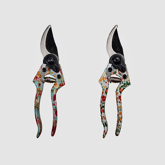 Garden Pruning Shears with Blade Protector Cottage Garden Pattern CHOICE of Two Colors - Marmalade Mercantile