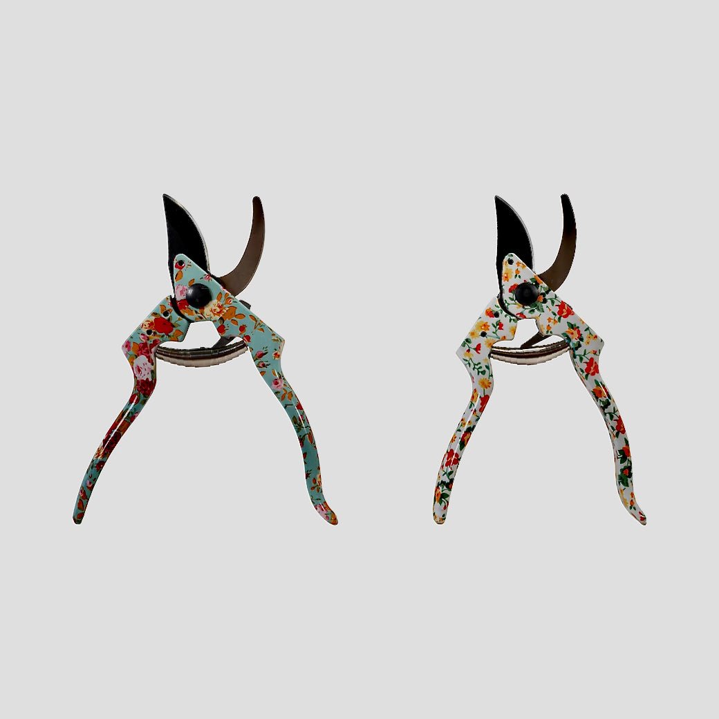 Garden Pruning Shears with Blade Protector Cottage Garden Pattern CHOICE of Two Colors - Marmalade Mercantile
