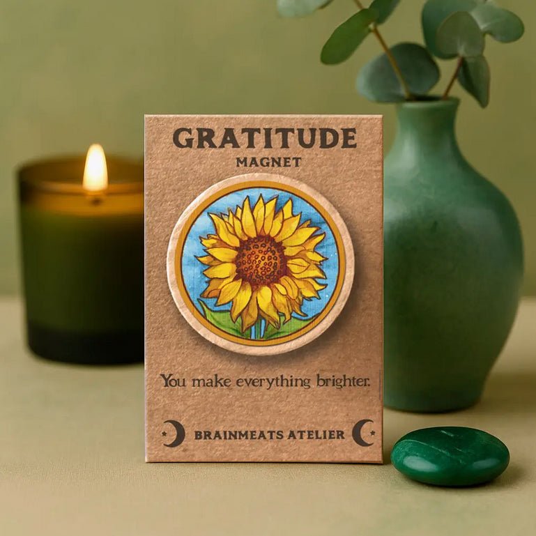 Gratitude Magnet - Sunflower Token for Gratitude - Marmalade Mercantile