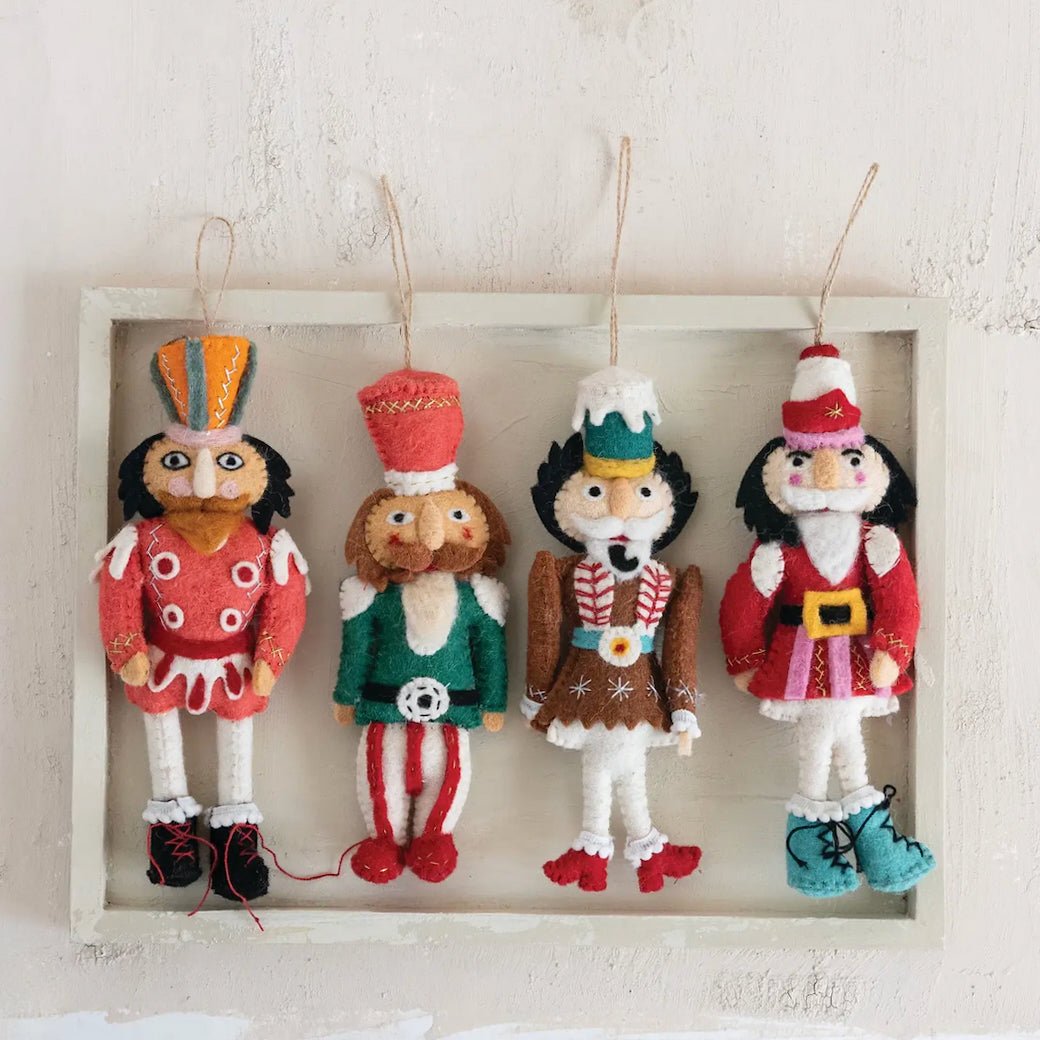 Hand - Made Felt Nutcracker Christmas Ornaments CHOICE of Style - Marmalade Mercantile