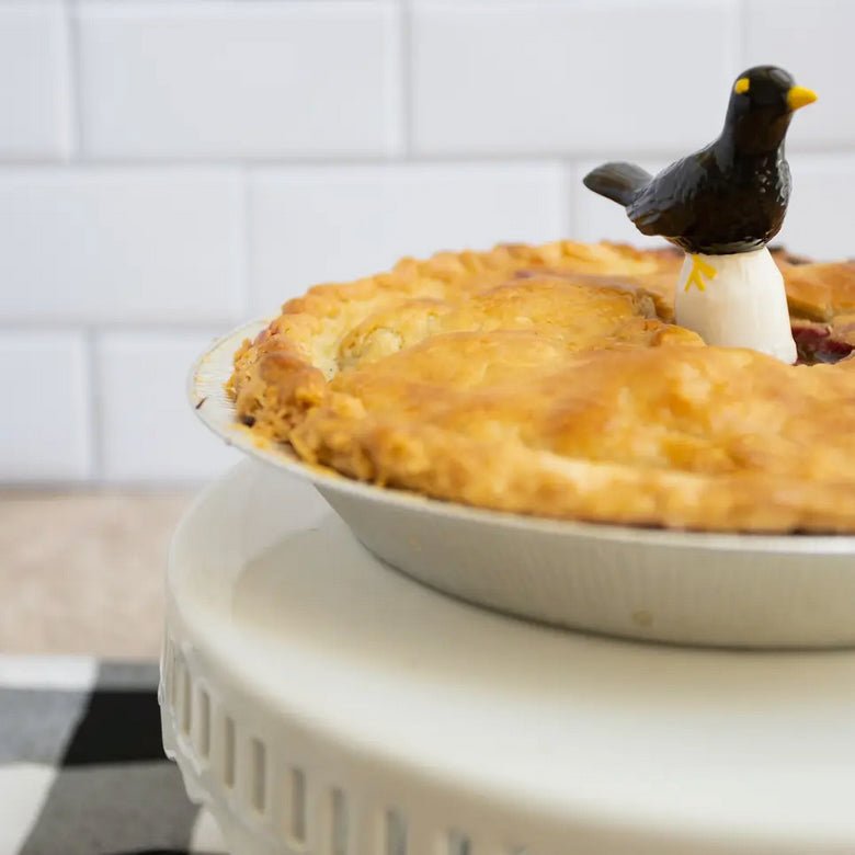 Hand - Painted Blackbird Pie Vent Ceramic Porcelain - Marmalade Mercantile
