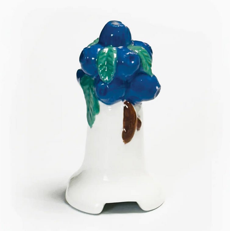 Hand - Painted Blueberry Pie Vent Ceramic Porcelain Pie Bird - Marmalade Mercantile
