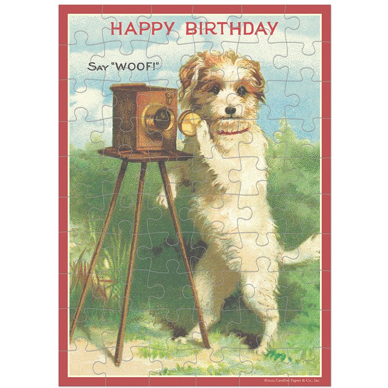 Happy Birthday Dog Puzzle Greeting Card - Marmalade Mercantile