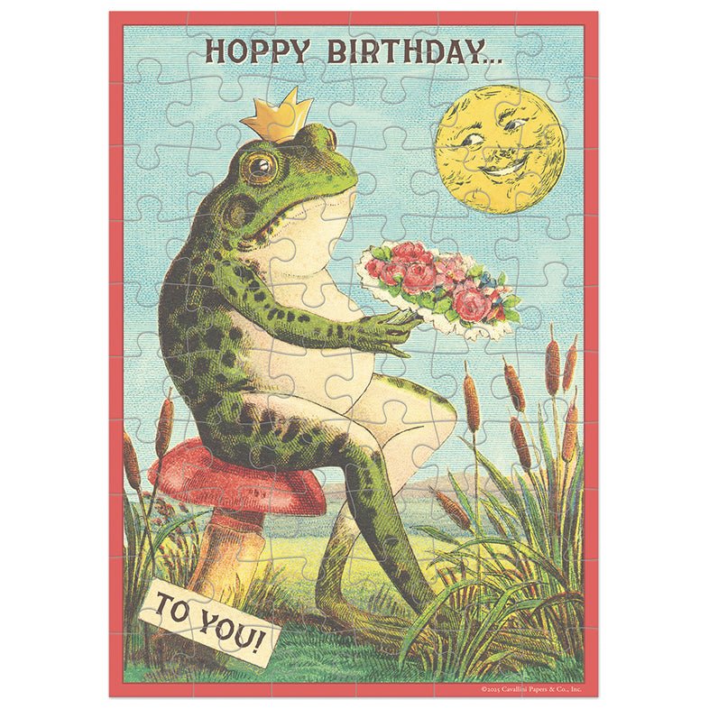 Happy Birthday Frogs Puzzle Greeting Card - Marmalade Mercantile