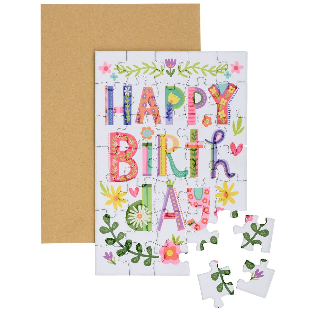 Happy Birthday Puzzle Greeting Card