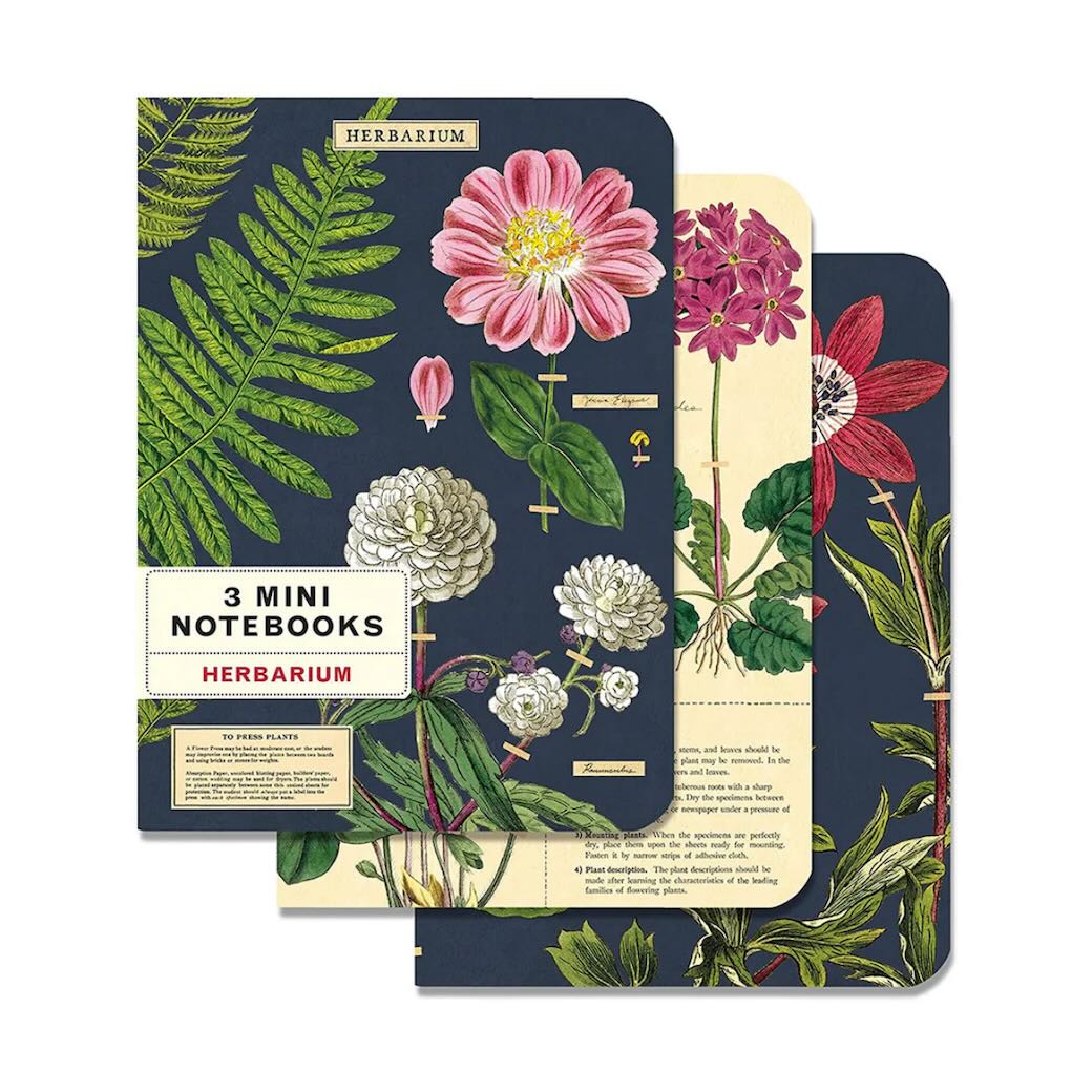 Herbarium Mini Pocket Notebooks Set of 3 - Marmalade Mercantile