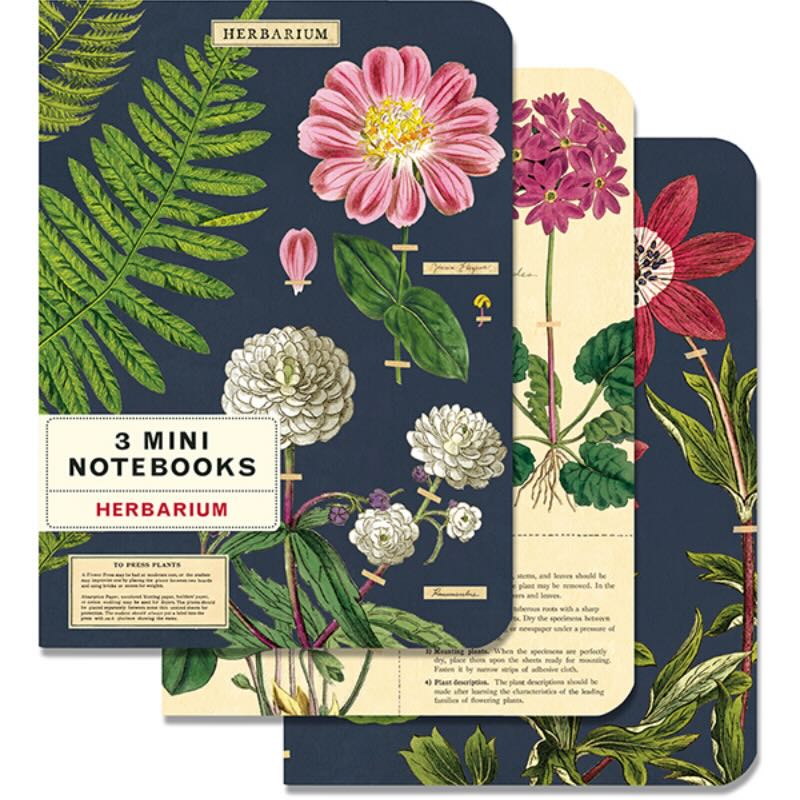 Herbarium Mini Pocket Notebooks Set of 3 - Marmalade Mercantile