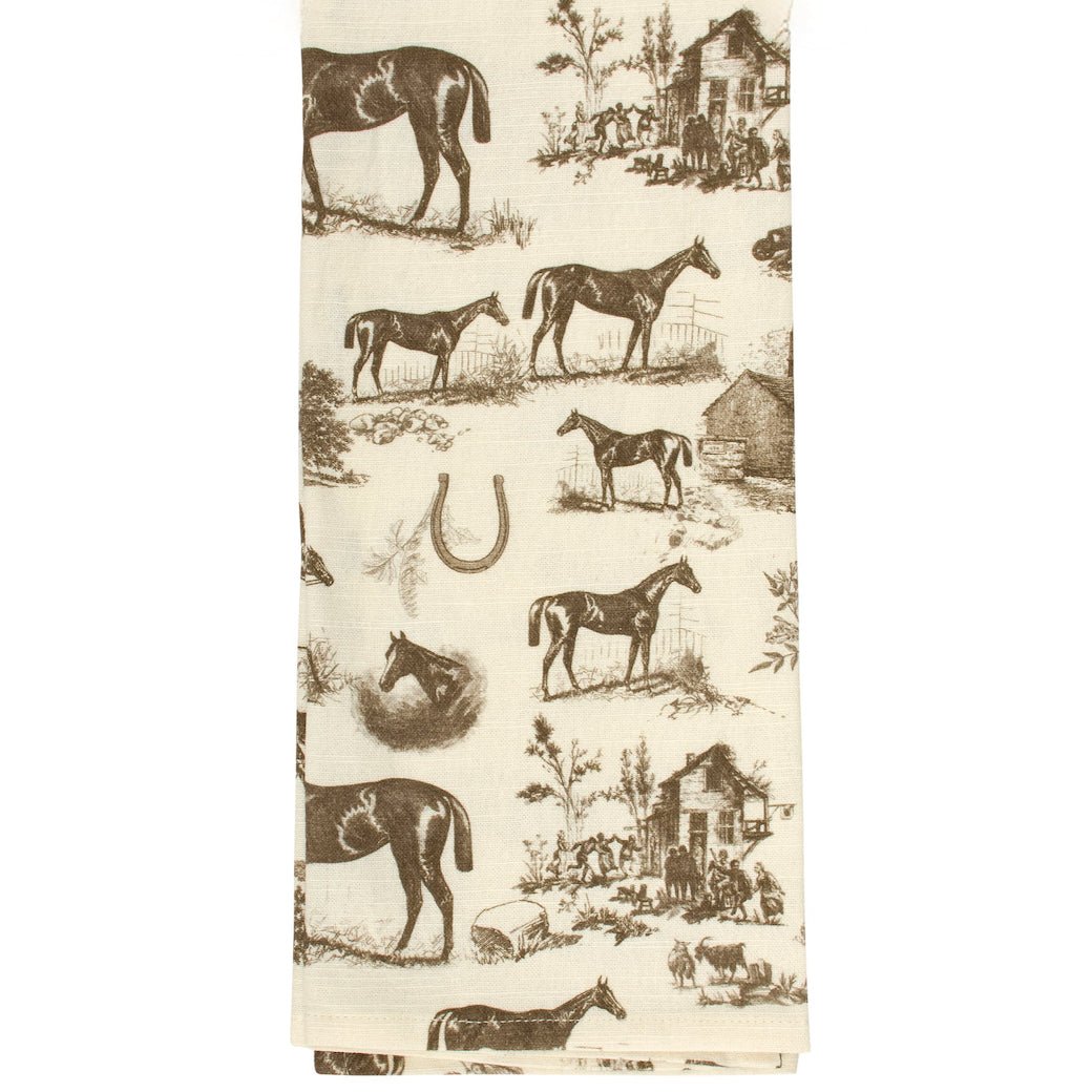 Horse Toile Kitchen Towel - Marmalade Mercantile