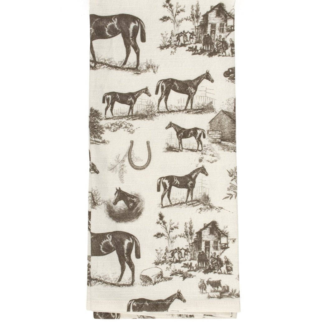 Horse Toile Kitchen Towel - Marmalade Mercantile
