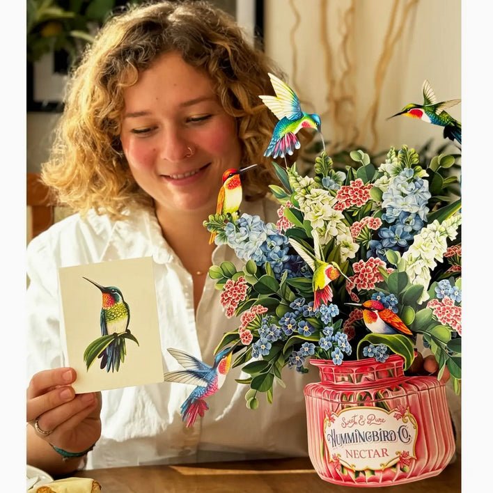 Hummingbird Oasis Pop Up Greeting Card - Marmalade Mercantile