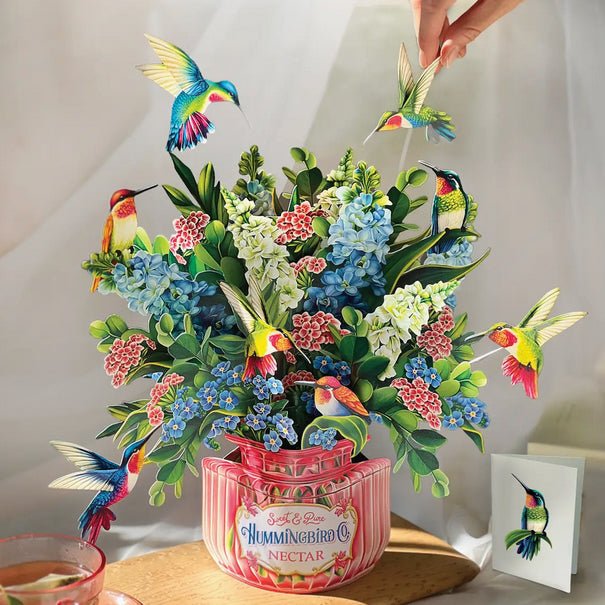Hummingbird Oasis Pop Up Greeting Card - Marmalade Mercantile