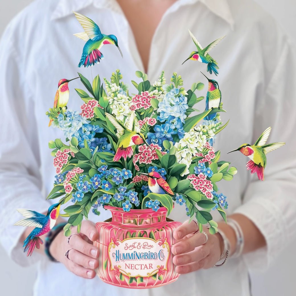 Hummingbird Oasis Pop Up Greeting Card - Marmalade Mercantile