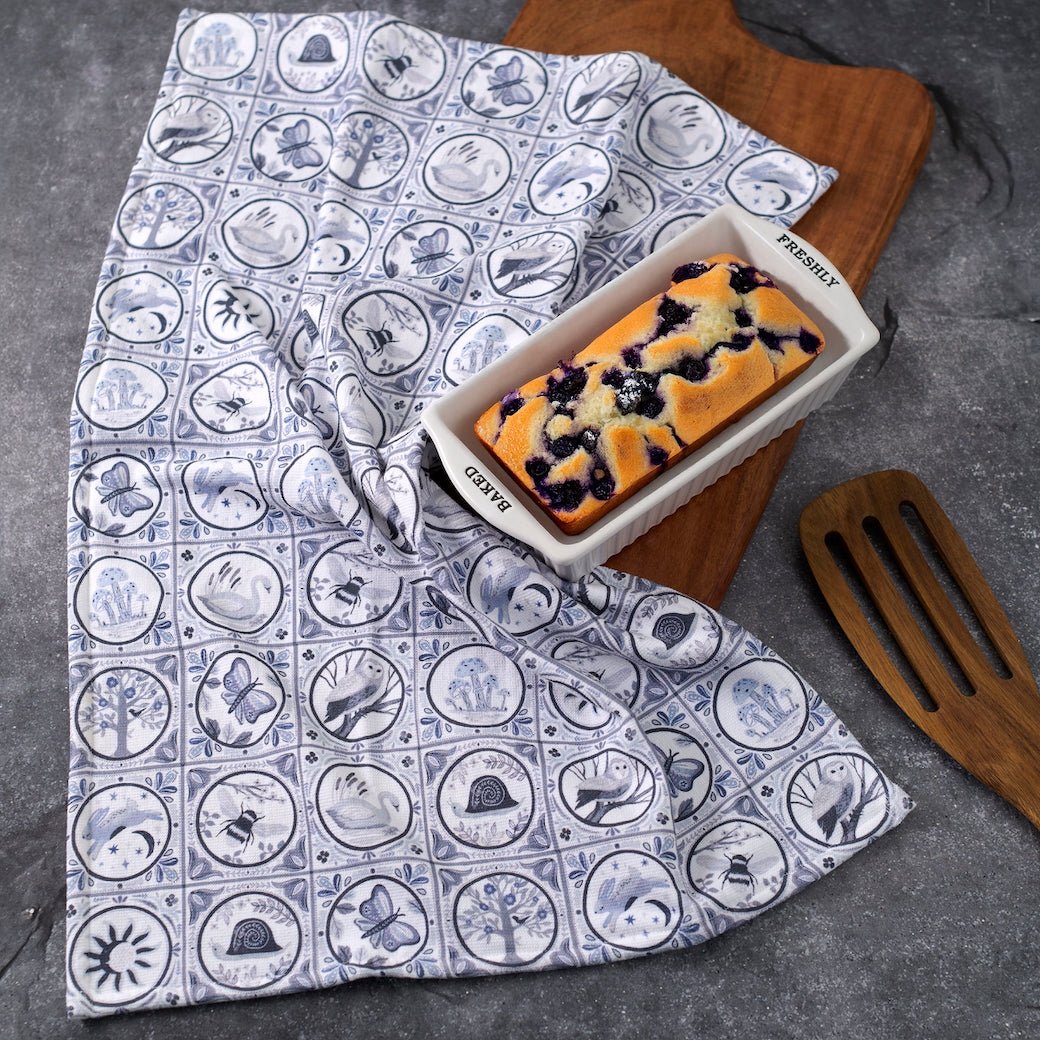 Indigo Tiles Kitchen Towel - Marmalade Mercantile