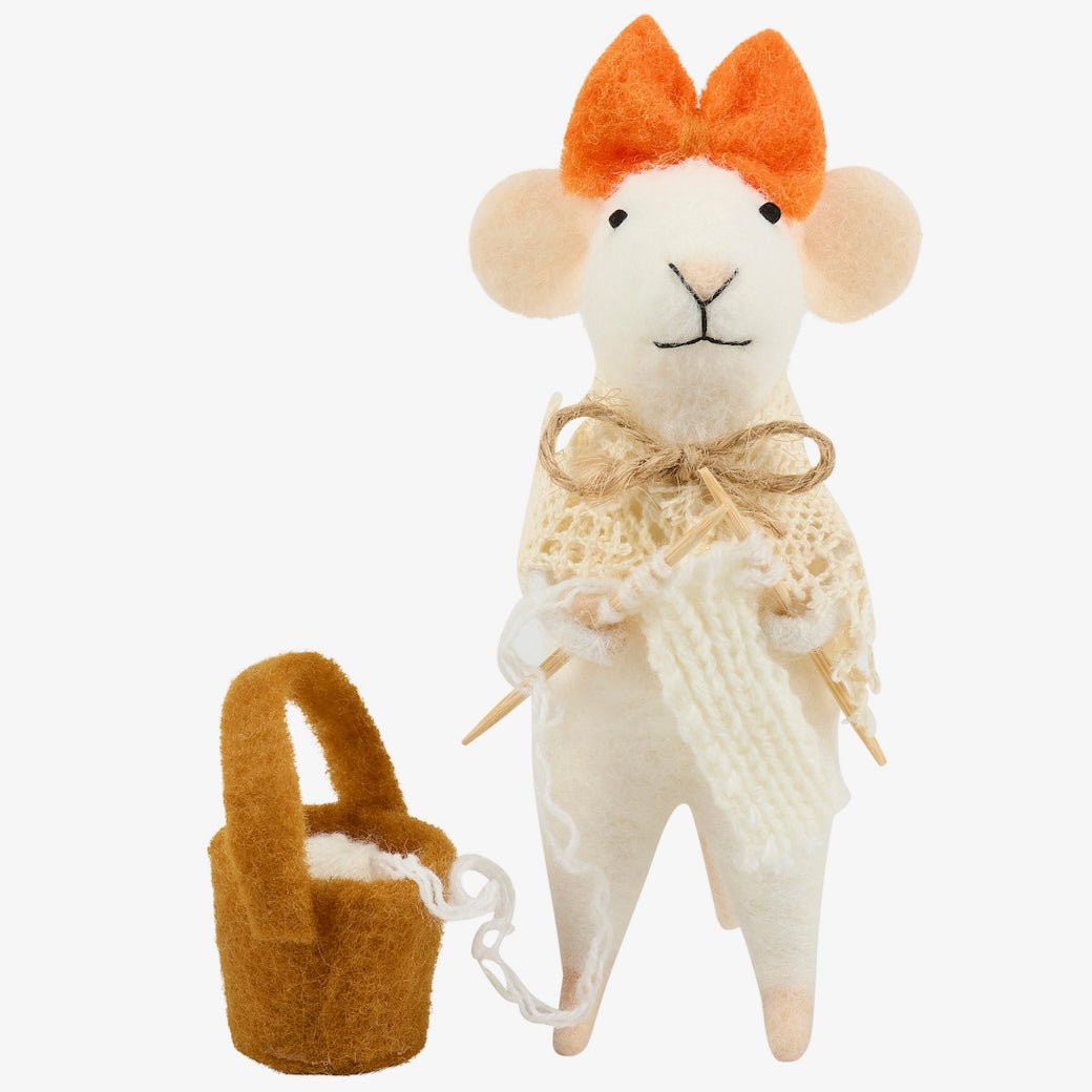 Knit & Purl Felt Knitting Mouse Critter - Marmalade Mercantile
