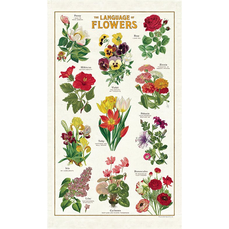 Language of Flowers 100% Cotton Tea Towel - Marmalade Mercantile