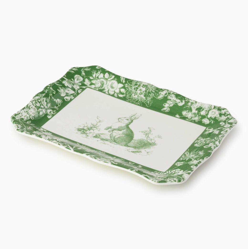 Le Jardin Green Garden Bunny Serving Platter - Marmalade Mercantile