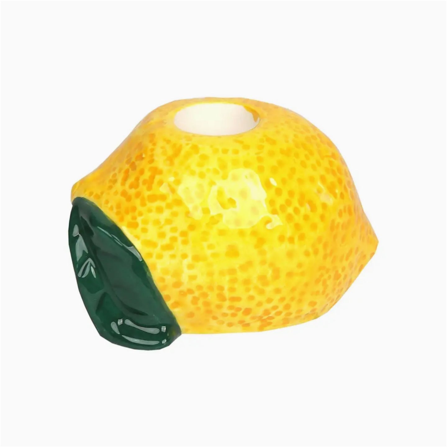Lemon - Shaped Ceramic Candle Holder - Marmalade Mercantile