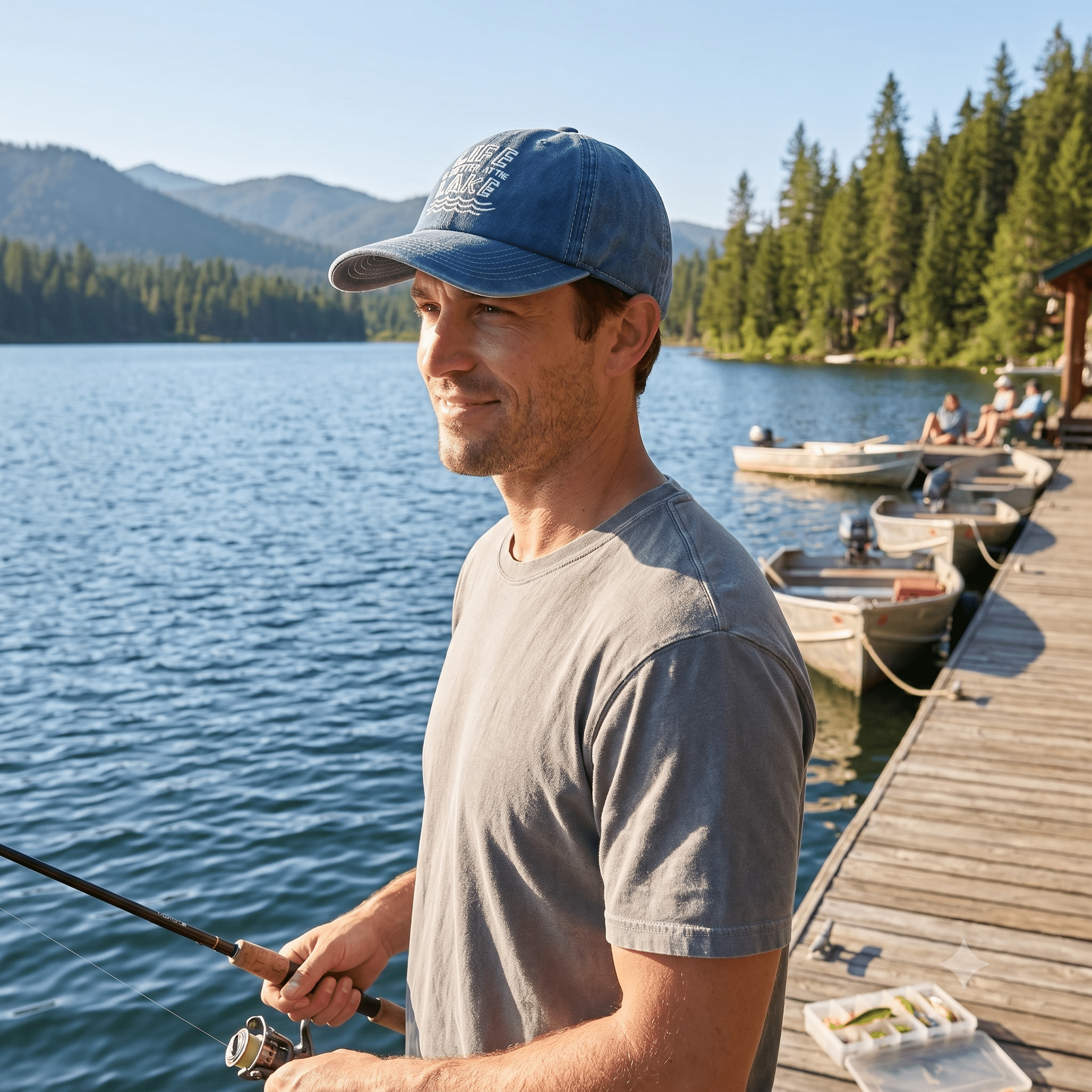 Life is Better at the Lake Blue Ball Cap - Marmalade Mercantile
