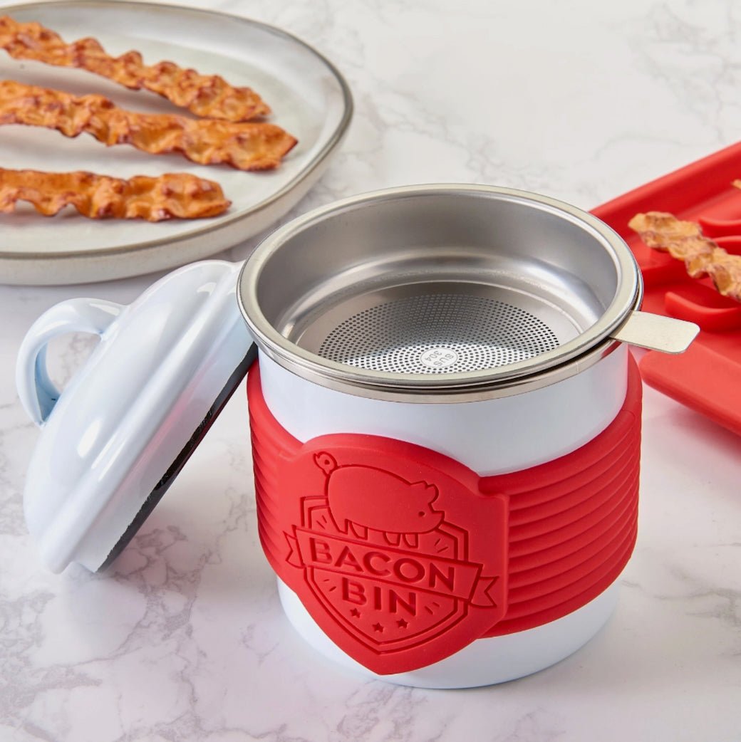 Metal Bacon Bin with Lid & Strainer - Marmalade Mercantile