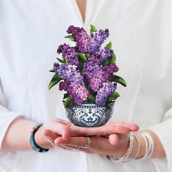 Mini Garden Llilacs Pop Up Greeting Card - Marmalade Mercantile