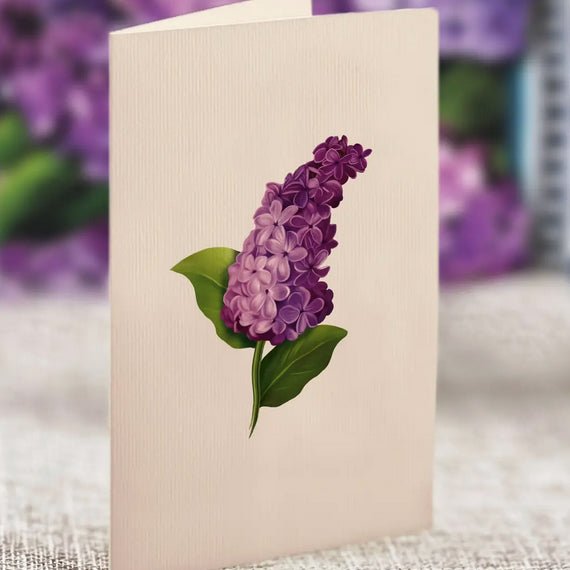 Mini Garden Llilacs Pop Up Greeting Card - Marmalade Mercantile