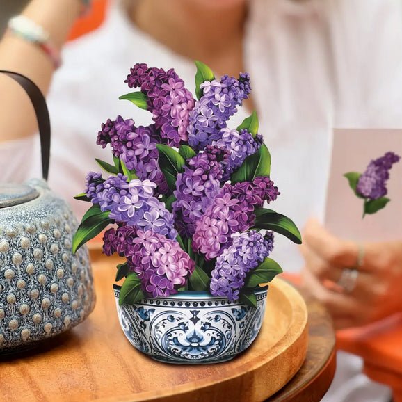 Mini Garden Llilacs Pop Up Greeting Card - Marmalade Mercantile