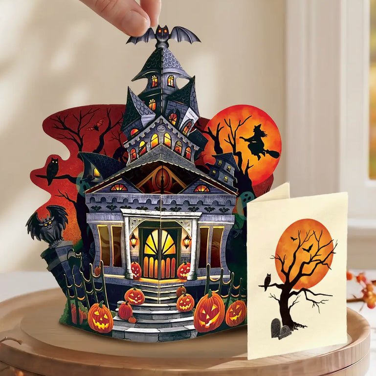 Mini Haunted House Halloween Pop Up Greeting Card - Marmalade Mercantile