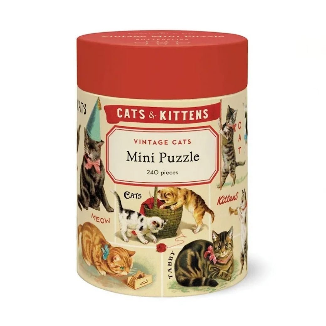 Mini Jigsaw Puzzle 240 Pieces Vintage - Style Cats & Kittens - Marmalade Mercantile
